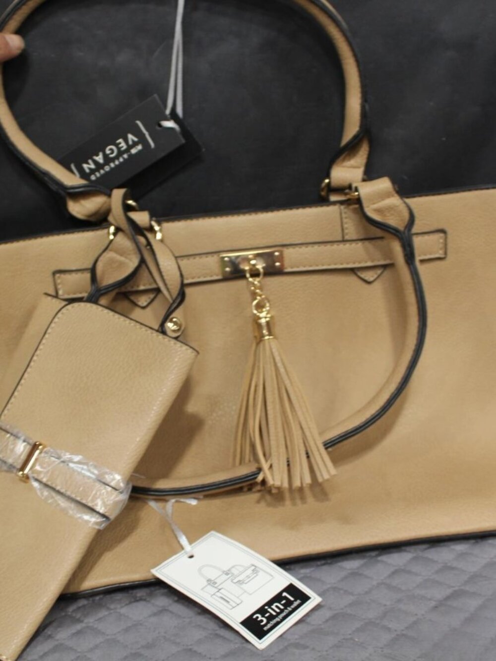 NWT LA TERRE Top handle bag and wallet
